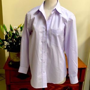 Foxcroft Lilac Long sleeve blouse. Size 8